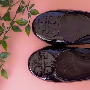 Tory Burch Minnie Travel Ballet Flat Tortoise Pate
